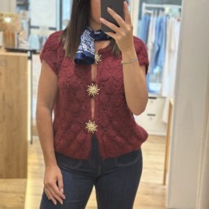 Gilet Luna BORDEAUX ou beige