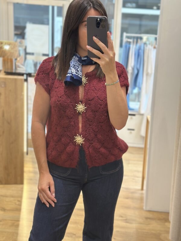 Gilet Luna BORDEAUX ou beige